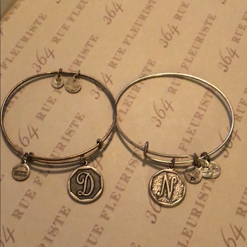Letter “D” and letter “N” Alex and ani bracelets